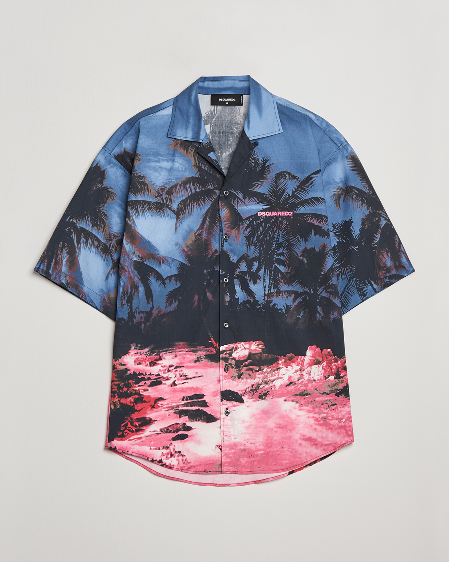 Homme | Chemises | Dsquared2 | Palm Tree Bowling Shirt Purple