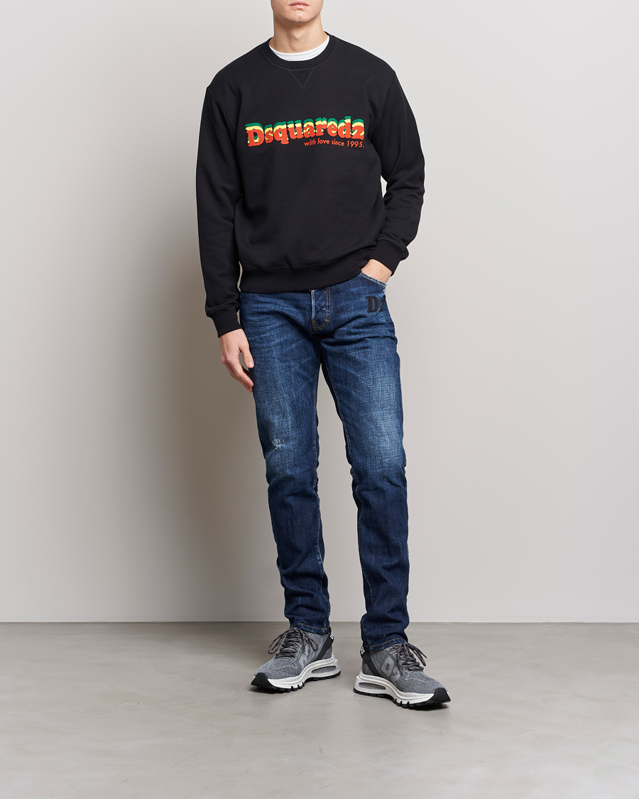 Homme | Pulls Et Tricots | Dsquared2 | Printed Cotton Sweatshirt Black