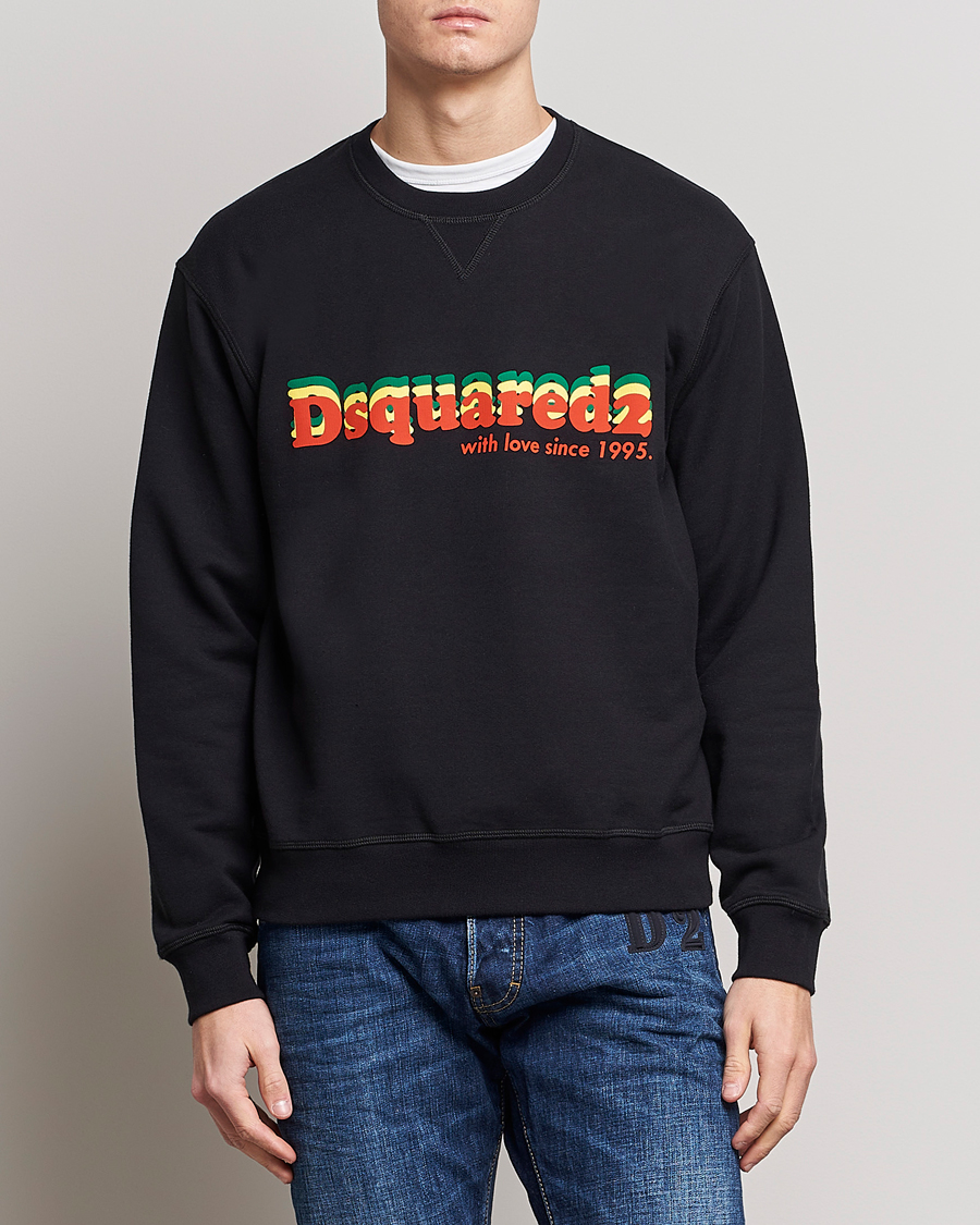 Homme | Pulls Et Tricots | Dsquared2 | Printed Cotton Sweatshirt Black