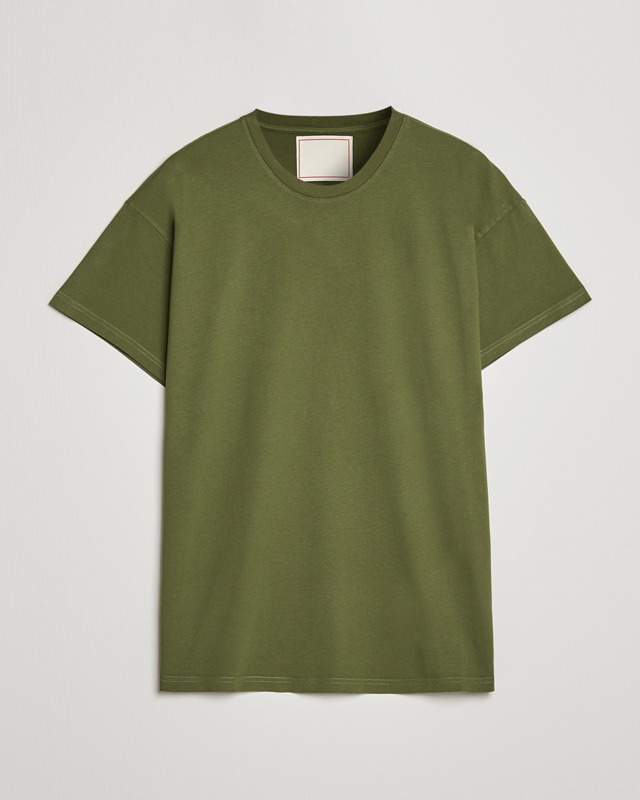 Homme | T-shirts | Jeanerica | Marcel Crew Neck T-Shirt Army Green
