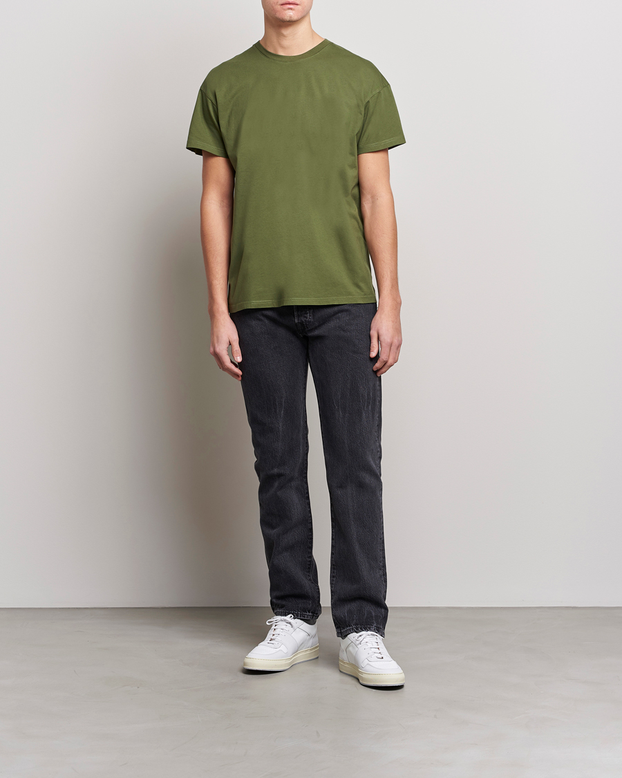 Homme | T-shirts | Jeanerica | Marcel Crew Neck T-Shirt Army Green