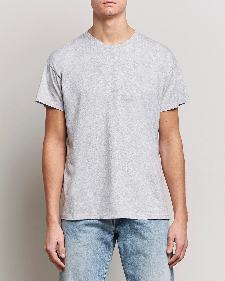Homme | T-shirts | Jeanerica | Marcel Crew Neck T-Shirt Light Grey Melange