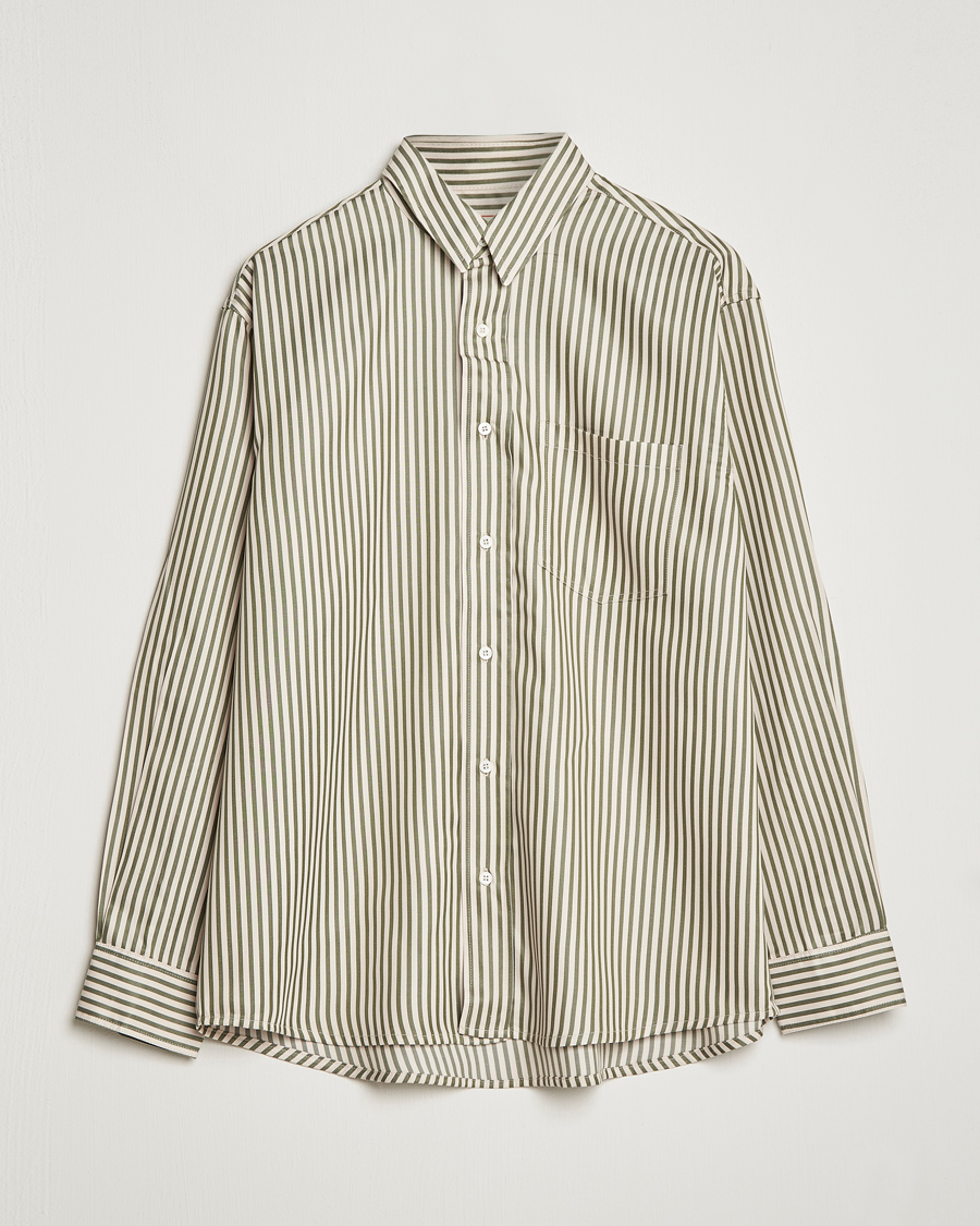 Homme | Chemises | Jeanerica | Come Tencel Striped Shirt Green/White