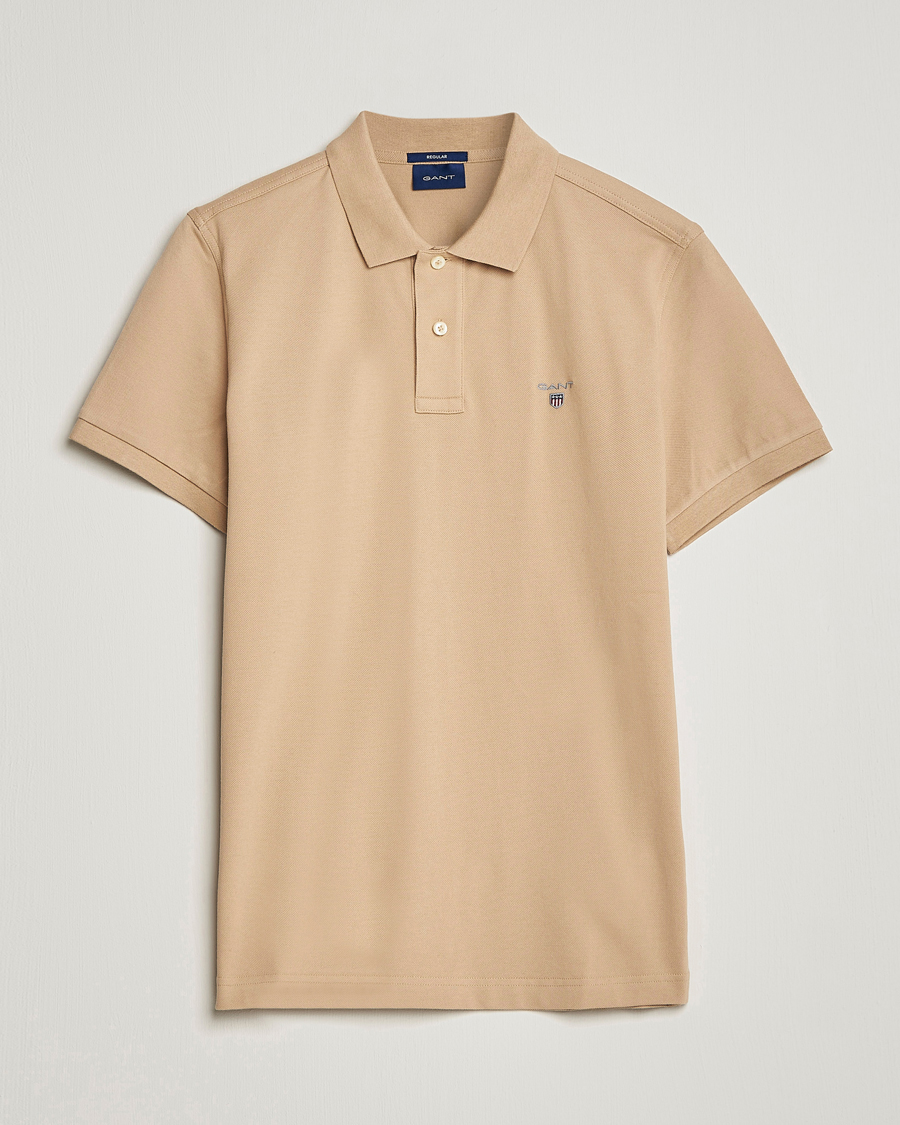 Homme | Polos | GANT | Original Pique Short Sleeve Rugger Hazelwood Beige