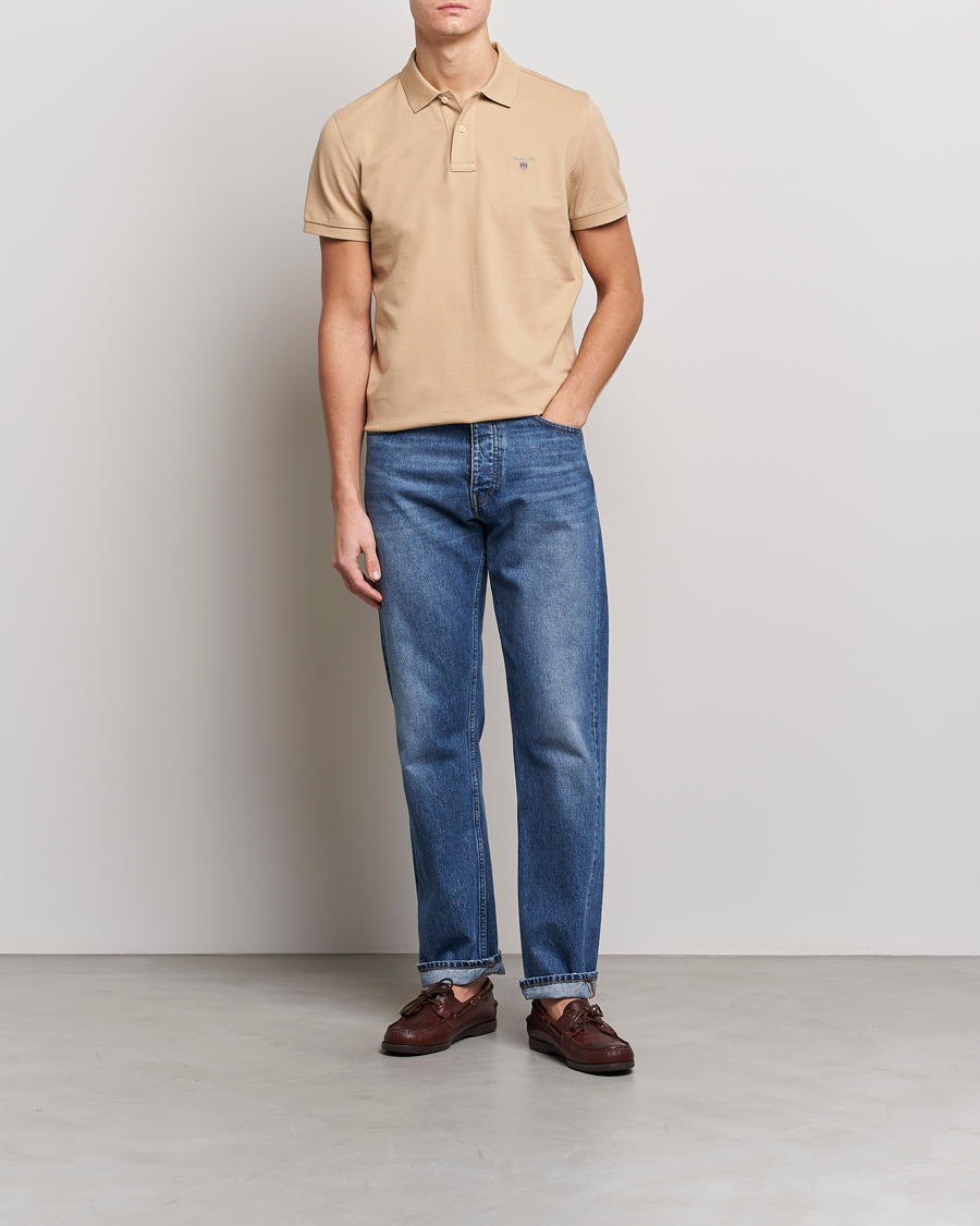 Homme | Polos | GANT | Original Pique Short Sleeve Rugger Hazelwood Beige