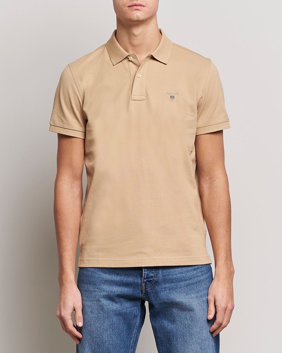 Homme | Polos | GANT | Original Pique Short Sleeve Rugger Hazelwood Beige