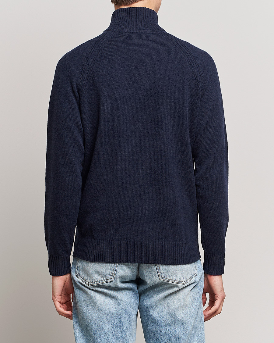 Homme | Pulls Et Tricots | GANT | Banner Shield Lambswool Half Zip Eavning Blue