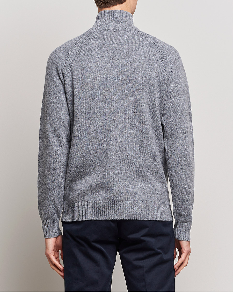 Homme | Pulls Et Tricots | GANT | Banner Shield Lambswool Half Zip Dark Grey Melange