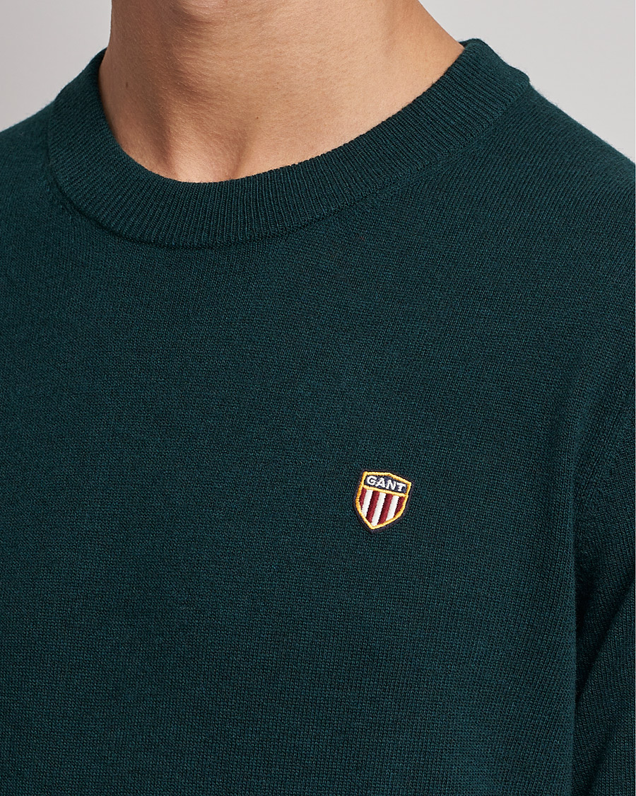 Homme | Pulls Et Tricots | GANT | Banner Shield Lambswool Crew Neck Ratran Green