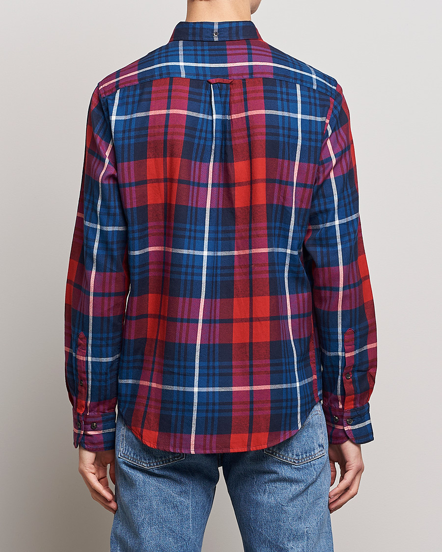 Homme | Chemises | GANT | Regular Plaid Flannel Shirt Ruby Red