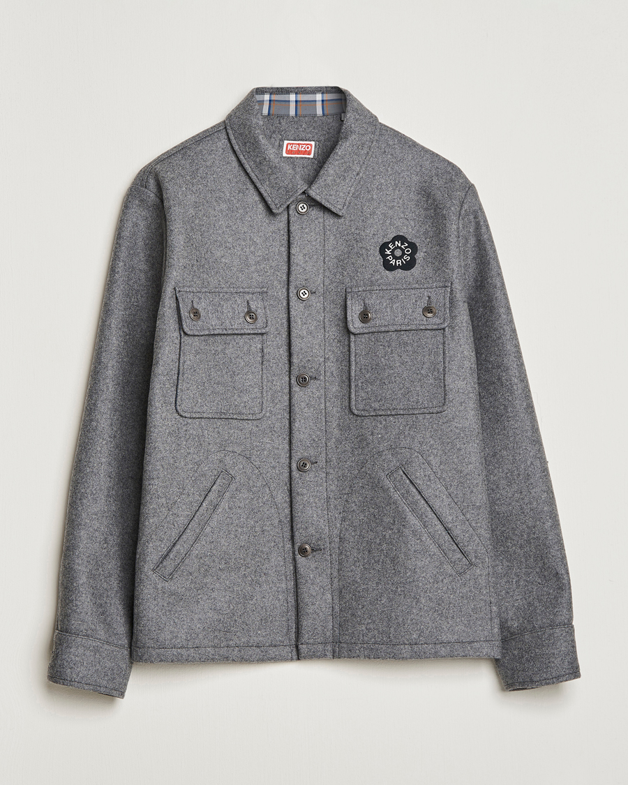 Homme | Chemises | KENZO | Wool Overshirt Antracite