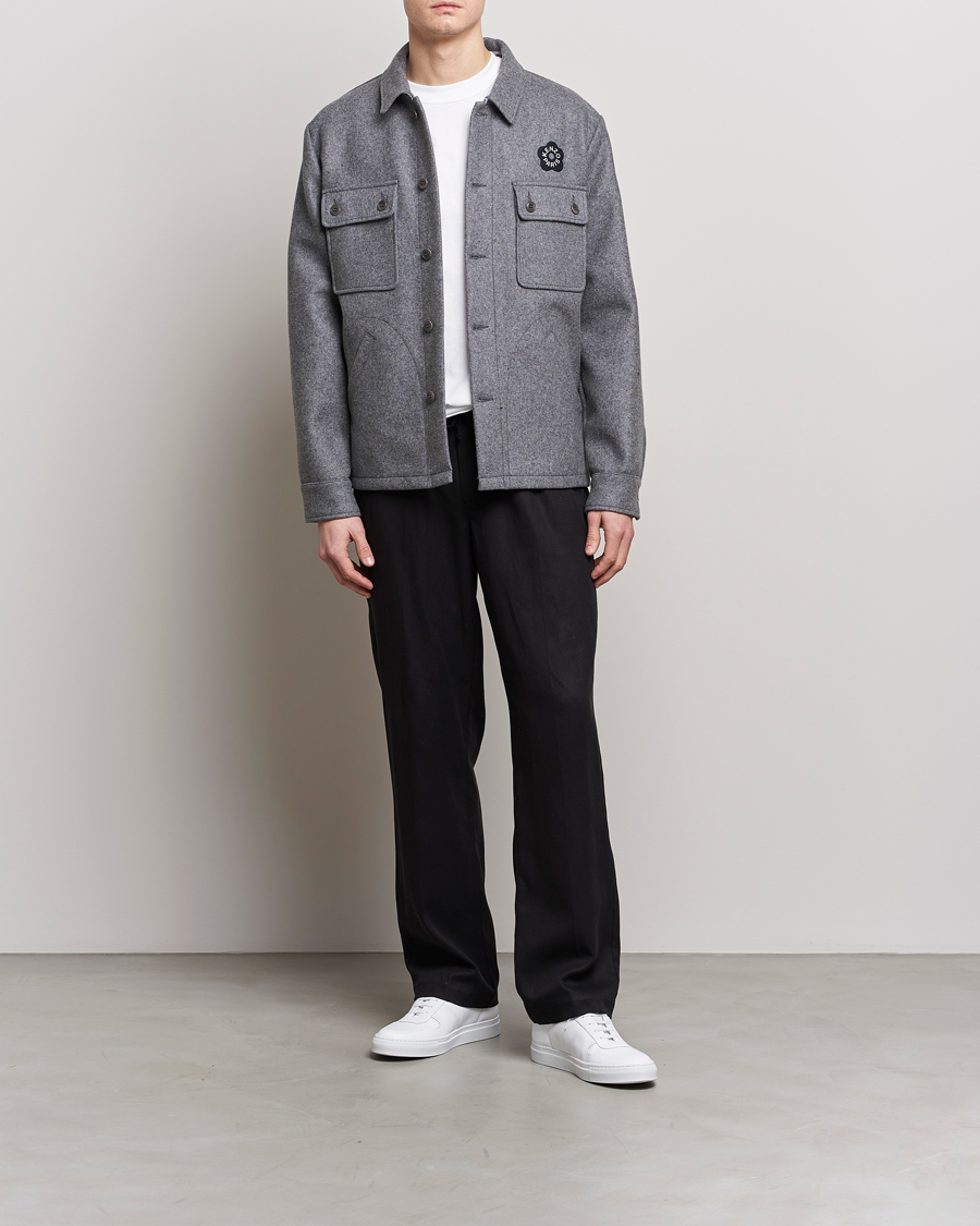 Homme | Chemises | KENZO | Wool Overshirt Antracite