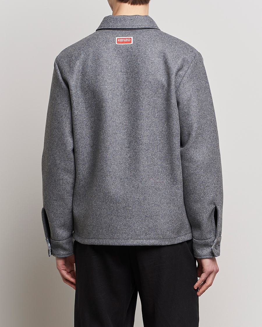 Homme | Chemises | KENZO | Wool Overshirt Antracite