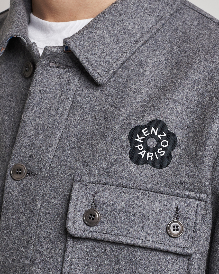 Homme | Chemises | KENZO | Wool Overshirt Antracite