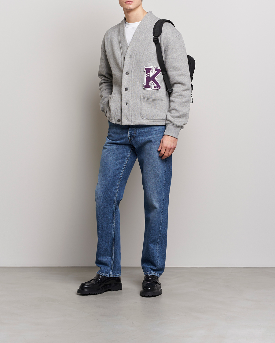 Homme | Pulls Et Tricots | KENZO | College Varsity Cardigan Pearl Grey