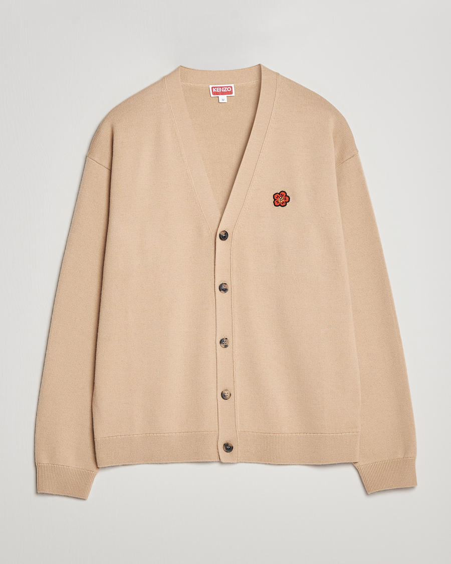 KENZO Boke Flower Crest Cardigan Beige - Acheter KENZO .