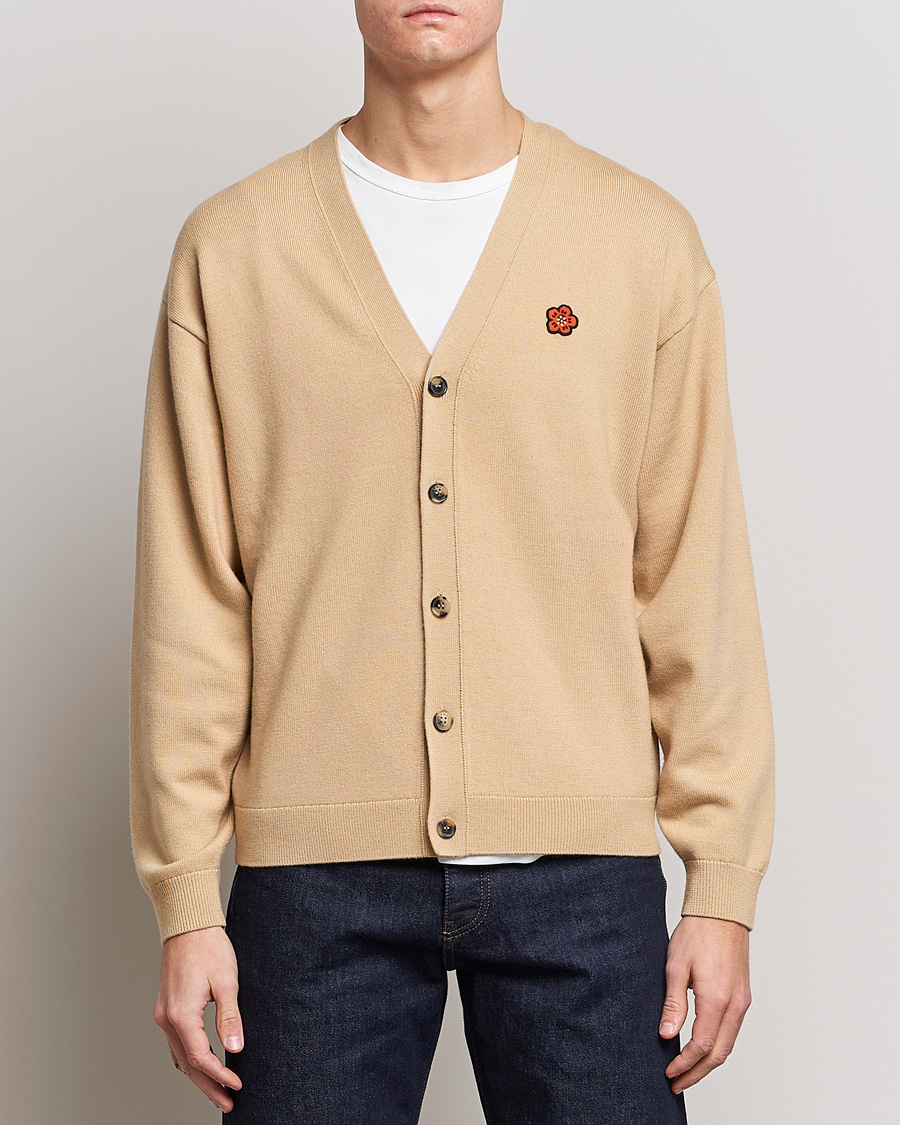 Homme | Pulls Et Tricots | KENZO | Boke Flower Crest Cardigan Beige