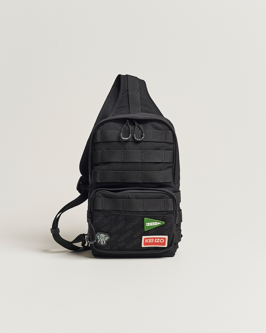 Homme | KENZO One Shoulder Backpack Black | KENZO | One Shoulder Backpack Black