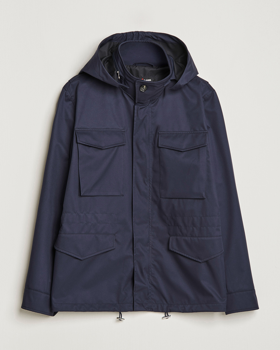 Homme | Manteaux Et Vestes | Kiton | Nylon Field Jacket Navy