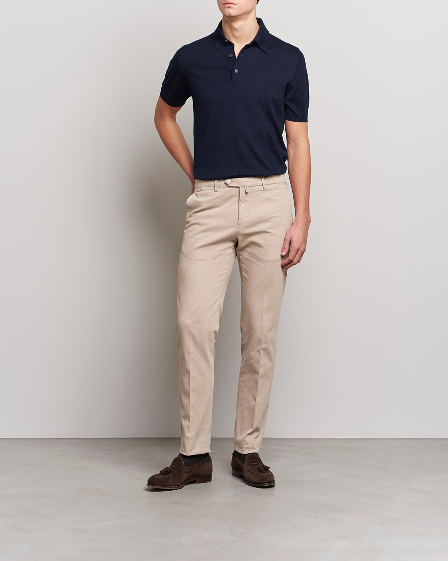 Homme | Polos | Kiton | Sea Island Cotton Polo Navy