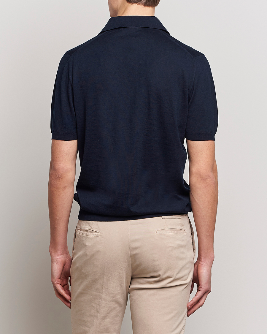 Homme | Polos | Kiton | Sea Island Cotton Polo Navy