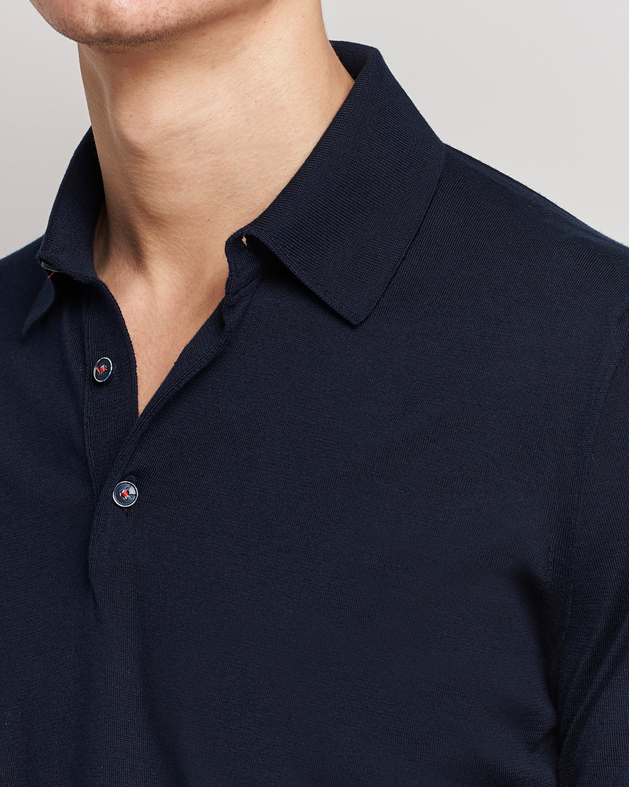 Homme | Polos | Kiton | Sea Island Cotton Polo Navy