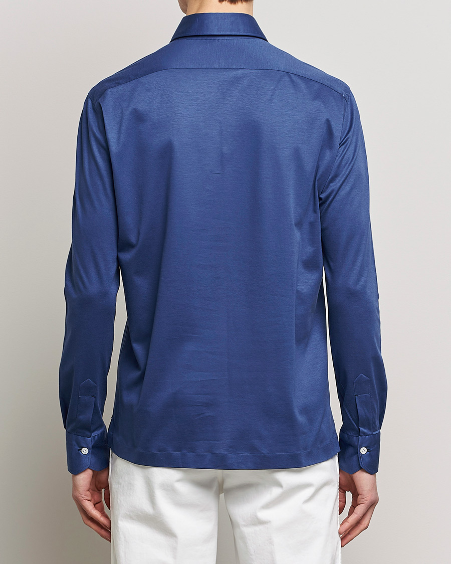 Homme | Chemises | Kiton | Popover Shirt Dark Blue