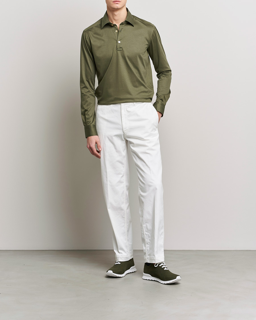 Homme | Chemises | Kiton | Popover Shirt Dark Olive