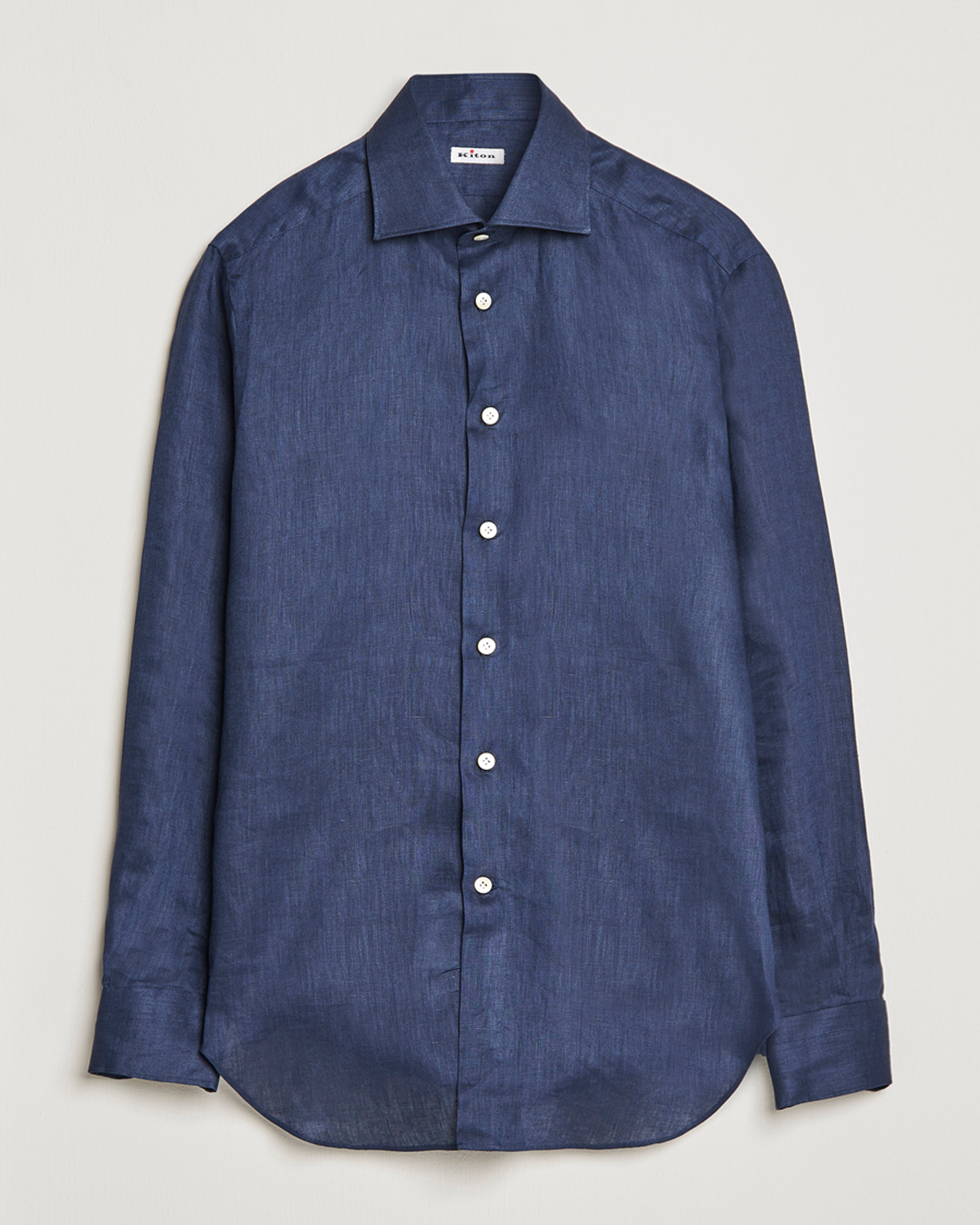 Homme | Chemises | Kiton | Linen Sport Shirt Navy