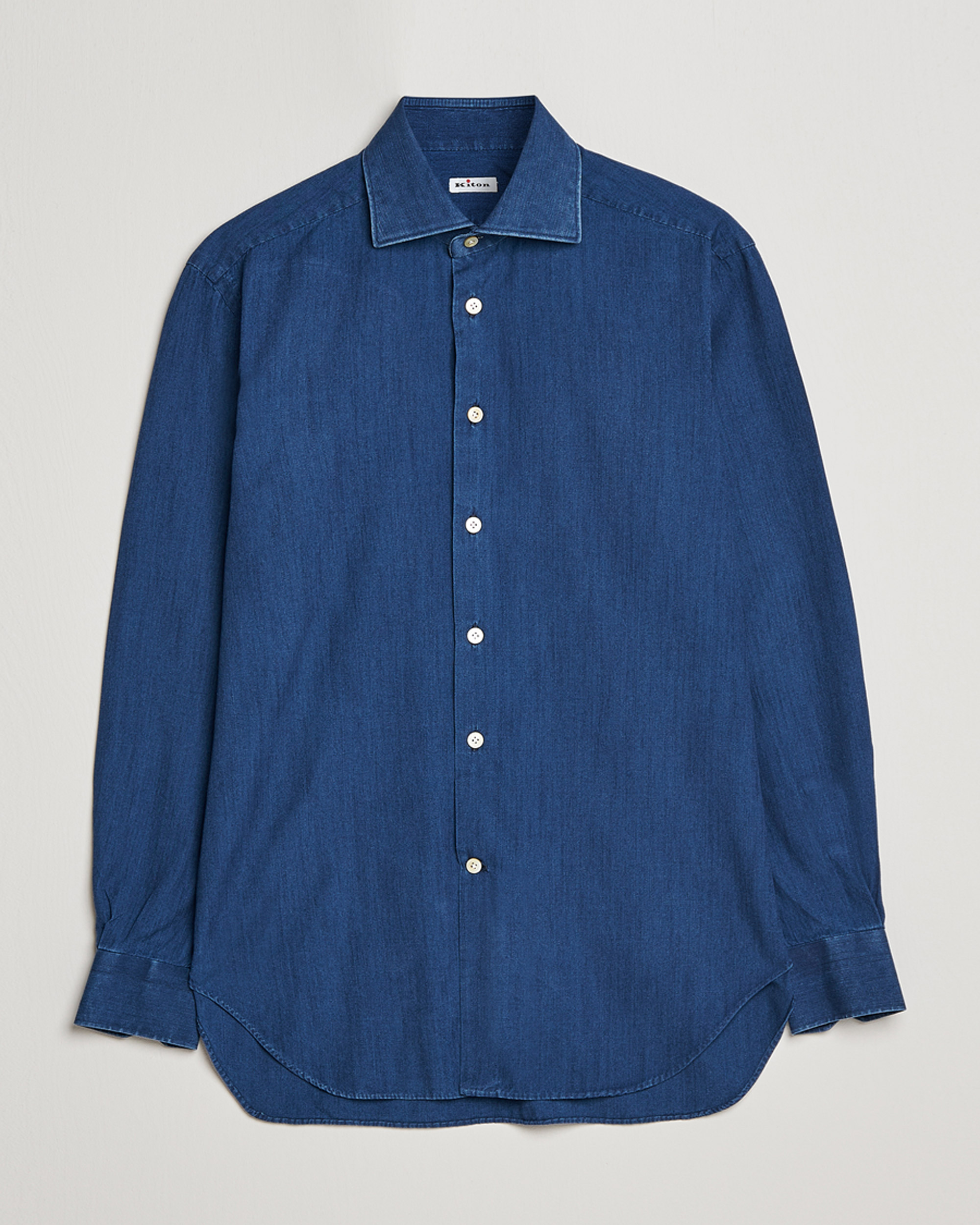 Homme | Chemises | Kiton | Denim Sport Shirt Indigo Blue