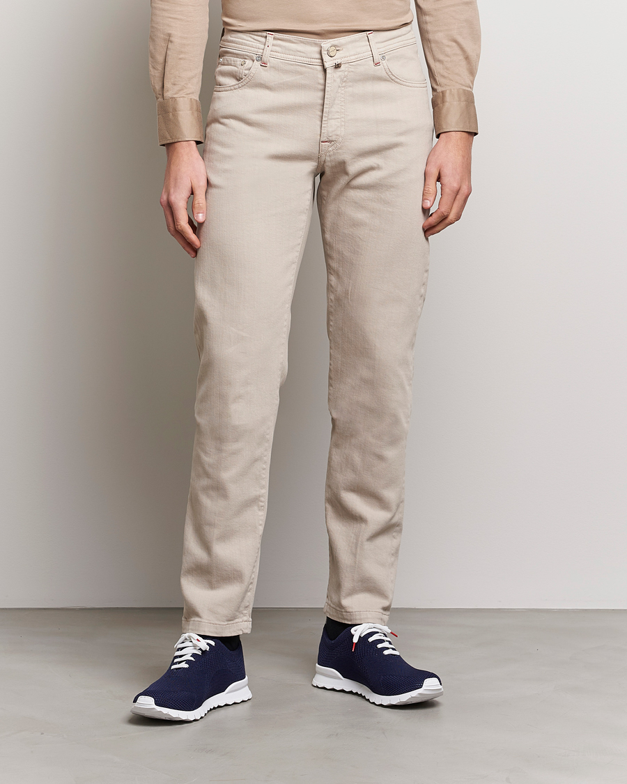 Homme | Pantalons | Kiton | Kurabo 5-Pocket Pants Light Beige