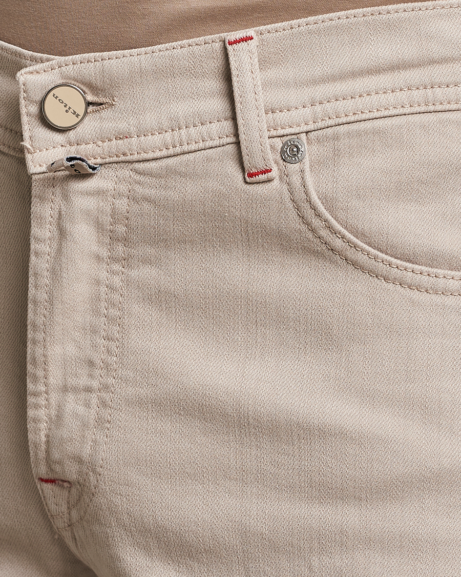 Homme | Pantalons | Kiton | Kurabo 5-Pocket Pants Light Beige