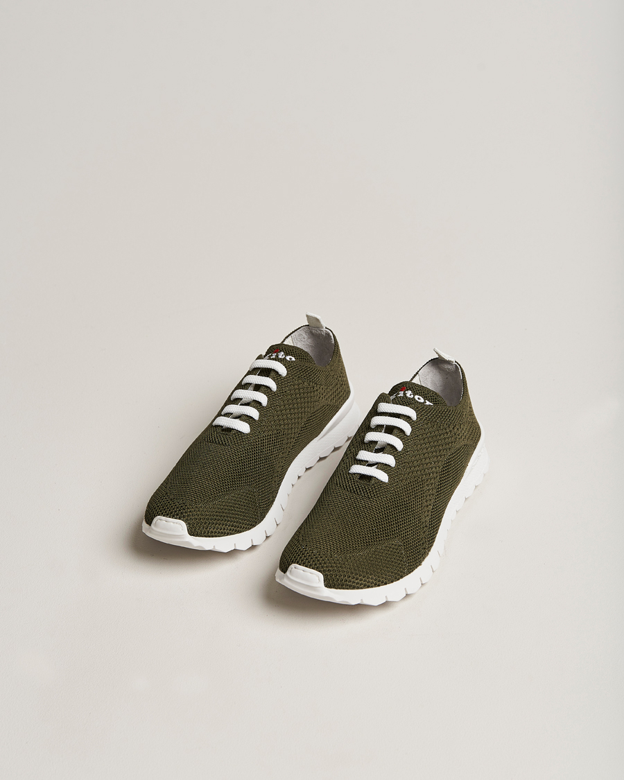Homme | Kiton Mesh Running Sneakers Dark Olive | Kiton | Mesh Running Sneakers Dark Olive