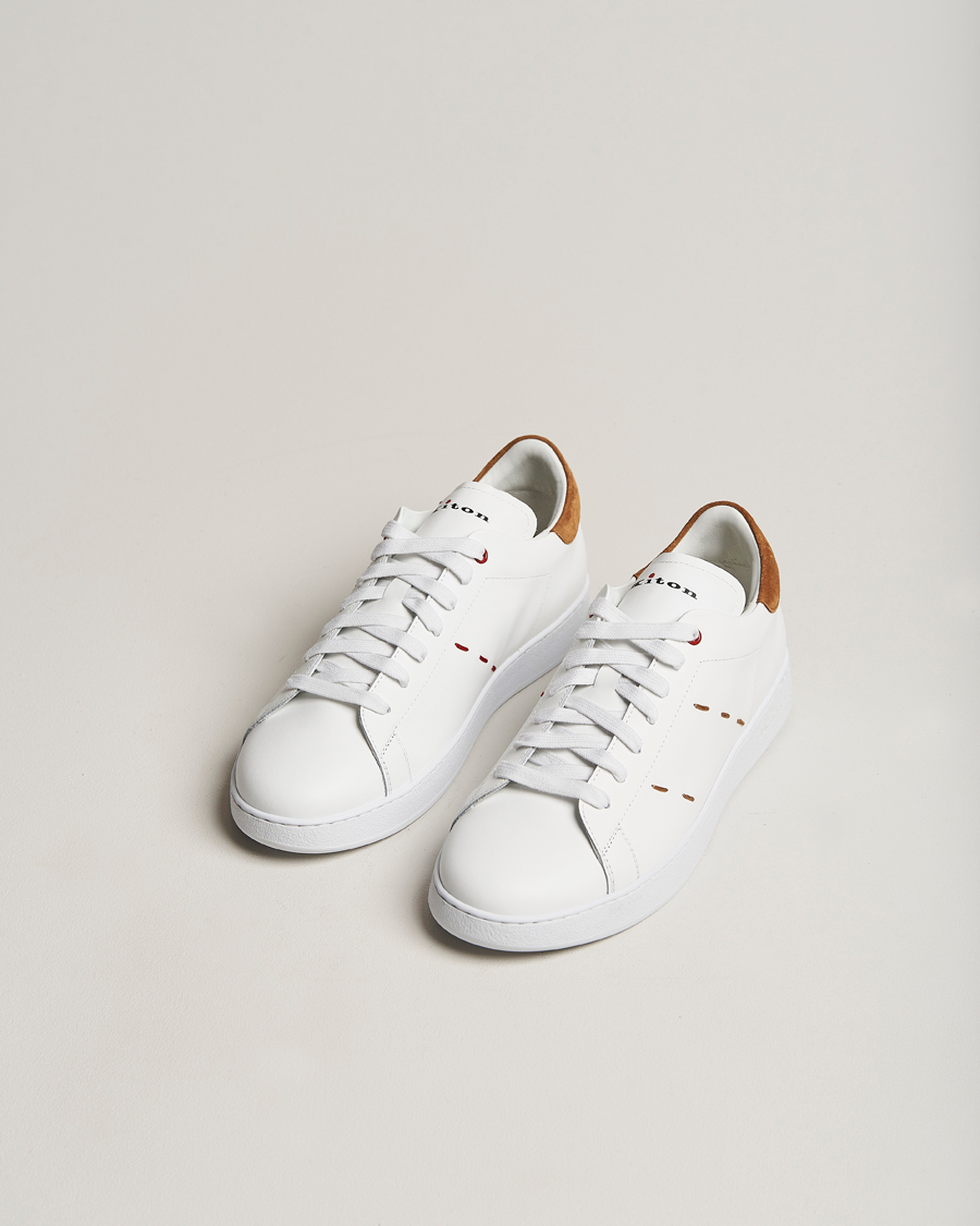 Homme | Kiton Plain Sneakers White Calf | Kiton | Plain Sneakers White Calf