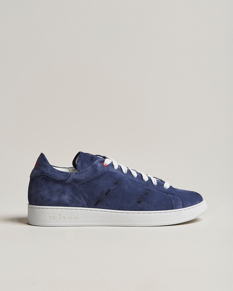 Homme | Kiton Plain Sneakers Navy Suede | Kiton | Plain Sneakers Navy Suede