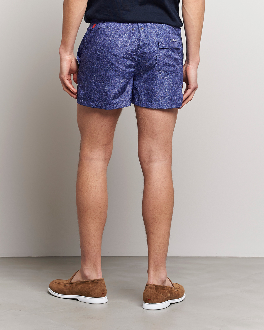 Homme | Maillots De Bain | Kiton | Printed Swim Trunks Navy Melange