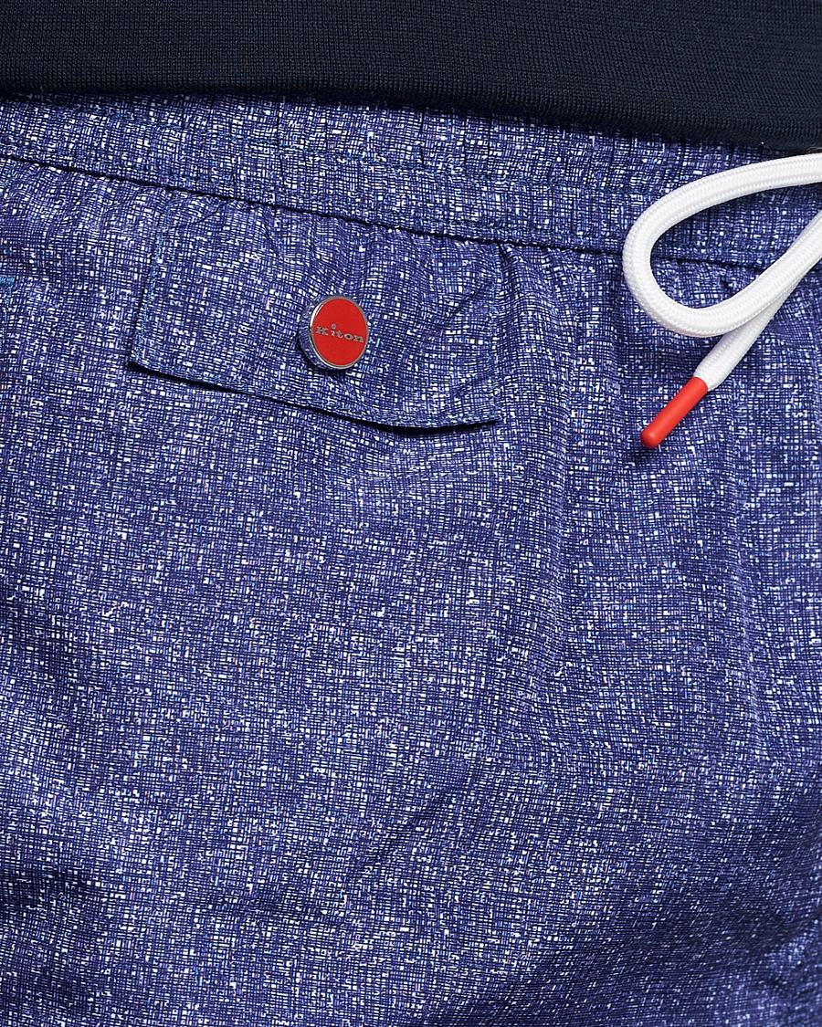 Homme | Maillots De Bain | Kiton | Printed Swim Trunks Navy Melange
