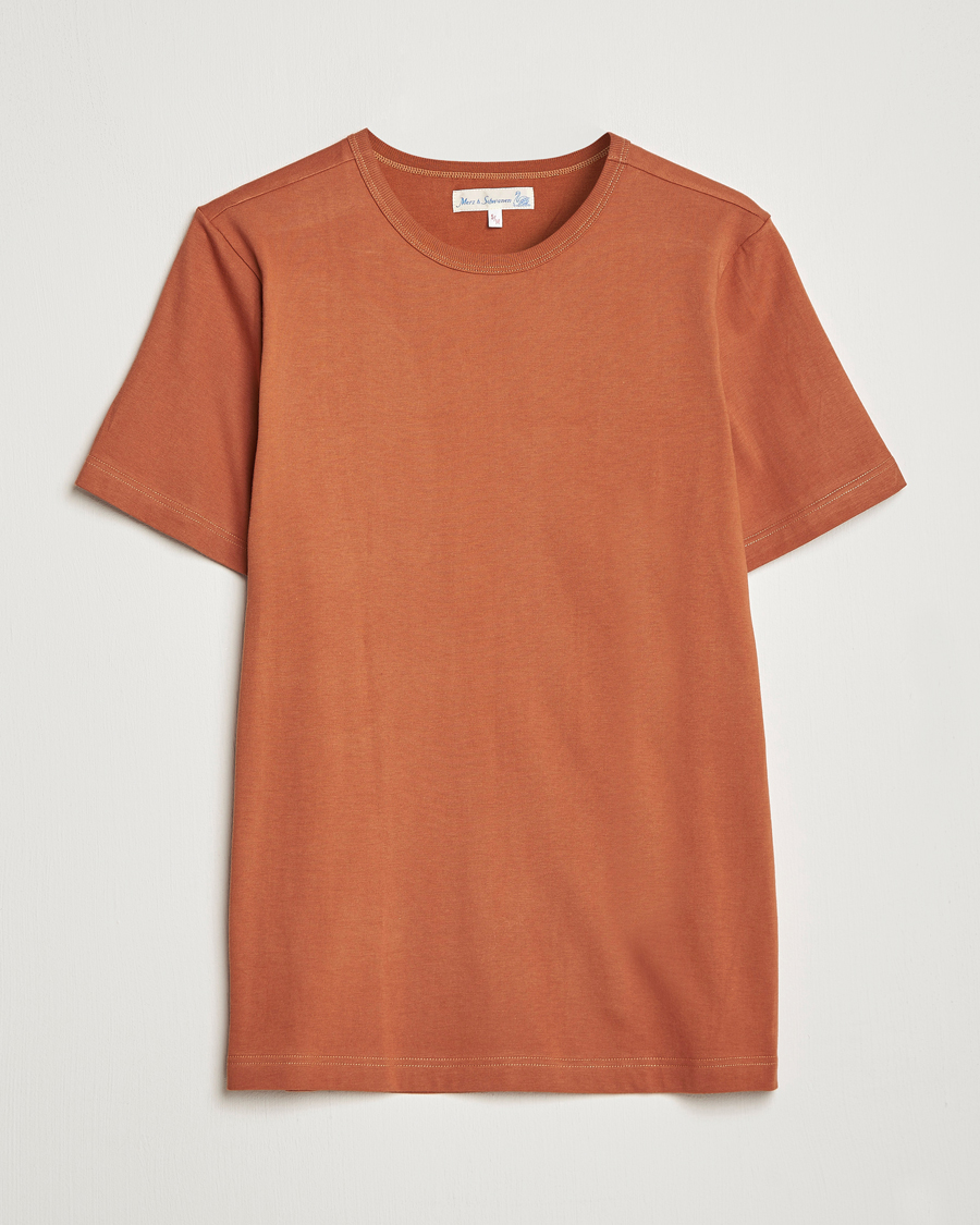 Homme | T-shirts | Merz b. Schwanen | 1950s Classic Loopwheeled T-Shirt Sierra Red