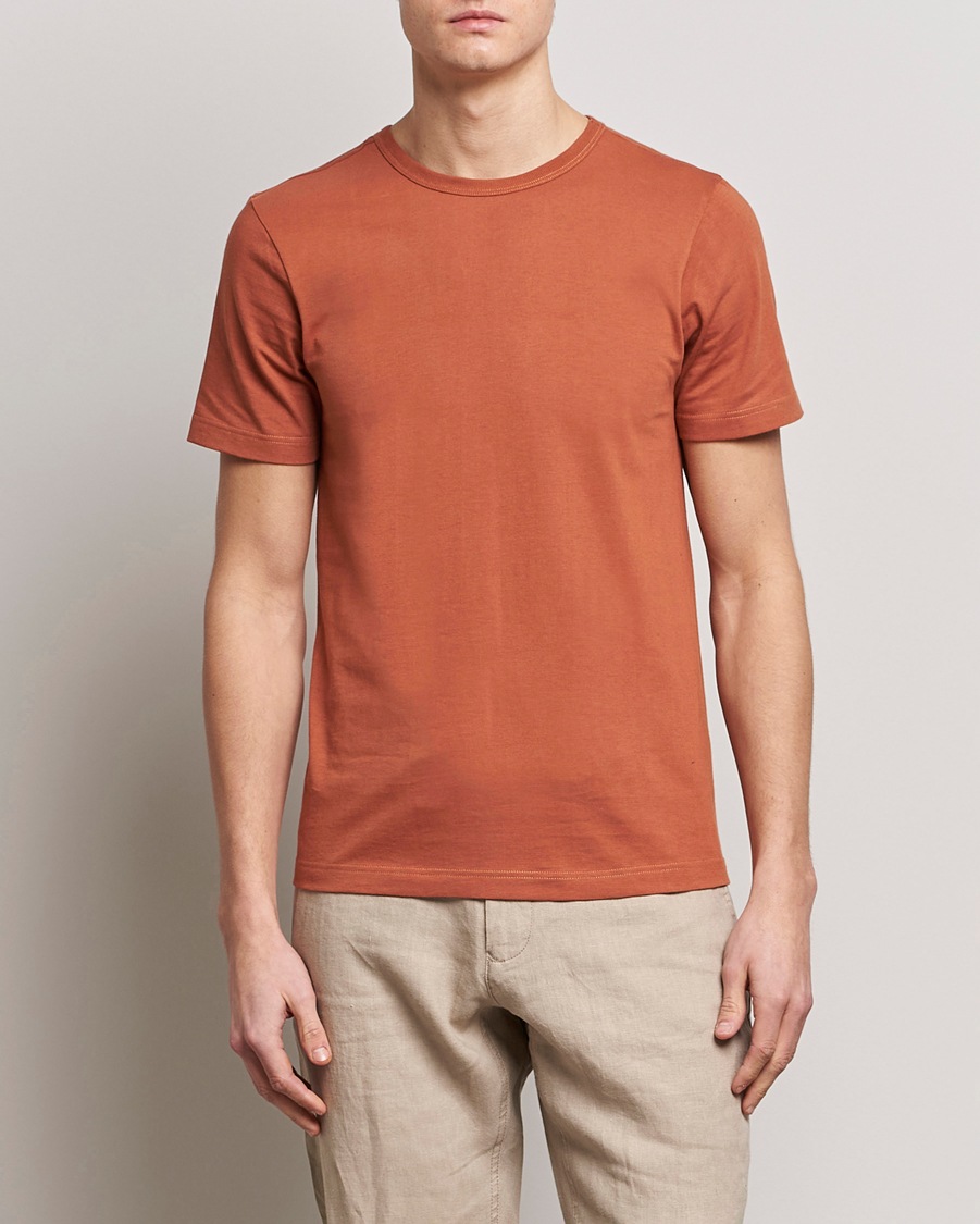 Homme | T-shirts | Merz b. Schwanen | 1950s Classic Loopwheeled T-Shirt Sierra Red