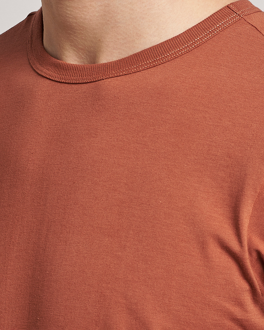 Homme | T-shirts | Merz b. Schwanen | 1950s Classic Loopwheeled T-Shirt Sierra Red