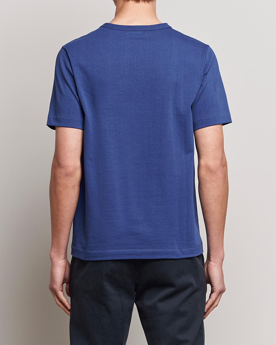 Homme | T-shirts | Merz b. Schwanen | Relaxed Loopwheeled Sturdy T-Shirt Pacific Blue