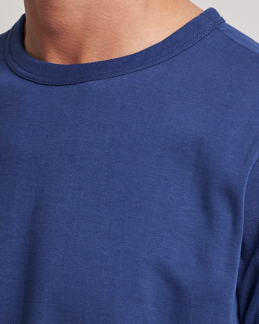 Homme | T-shirts | Merz b. Schwanen | Relaxed Loopwheeled Sturdy T-Shirt Pacific Blue