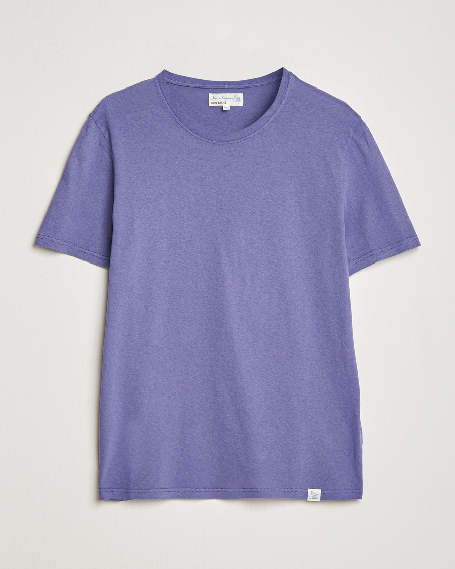 Homme | T-shirts | Merz b. Schwanen | Organic Cotton Washed Crew Neck T-Shirt Purple