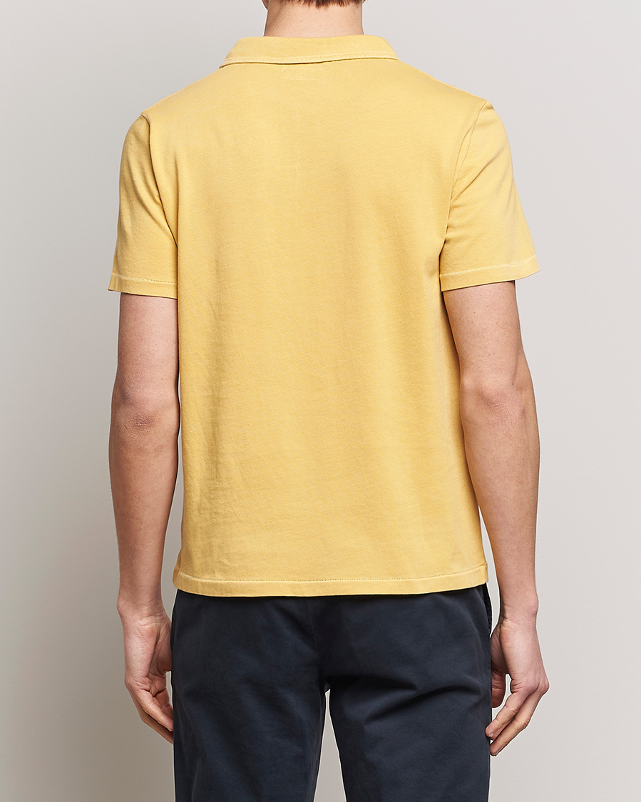 Homme | Polos | Merz b. Schwanen | Organic Cotton Washed Polo Sunshine Yellow