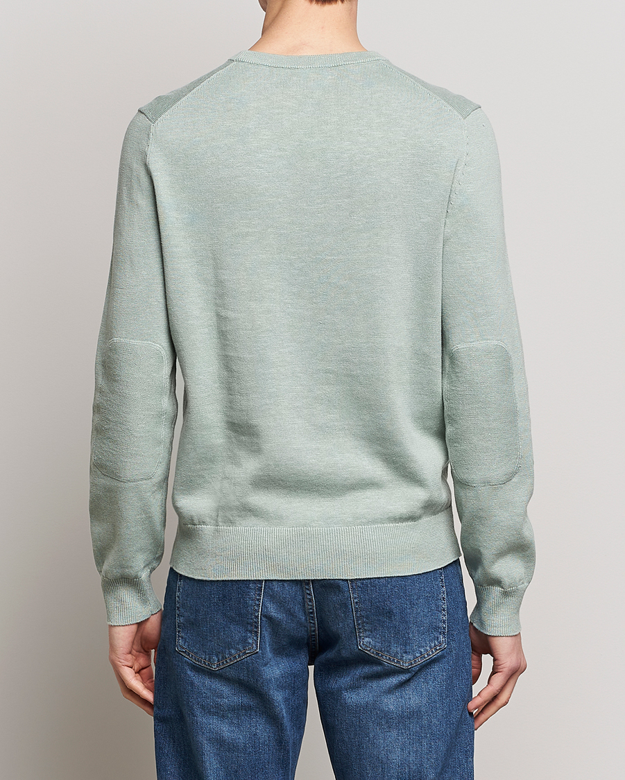 Homme | Pulls Et Tricots | Morris | Harold Cotton/Linen Summer Crew Neck Mint Green