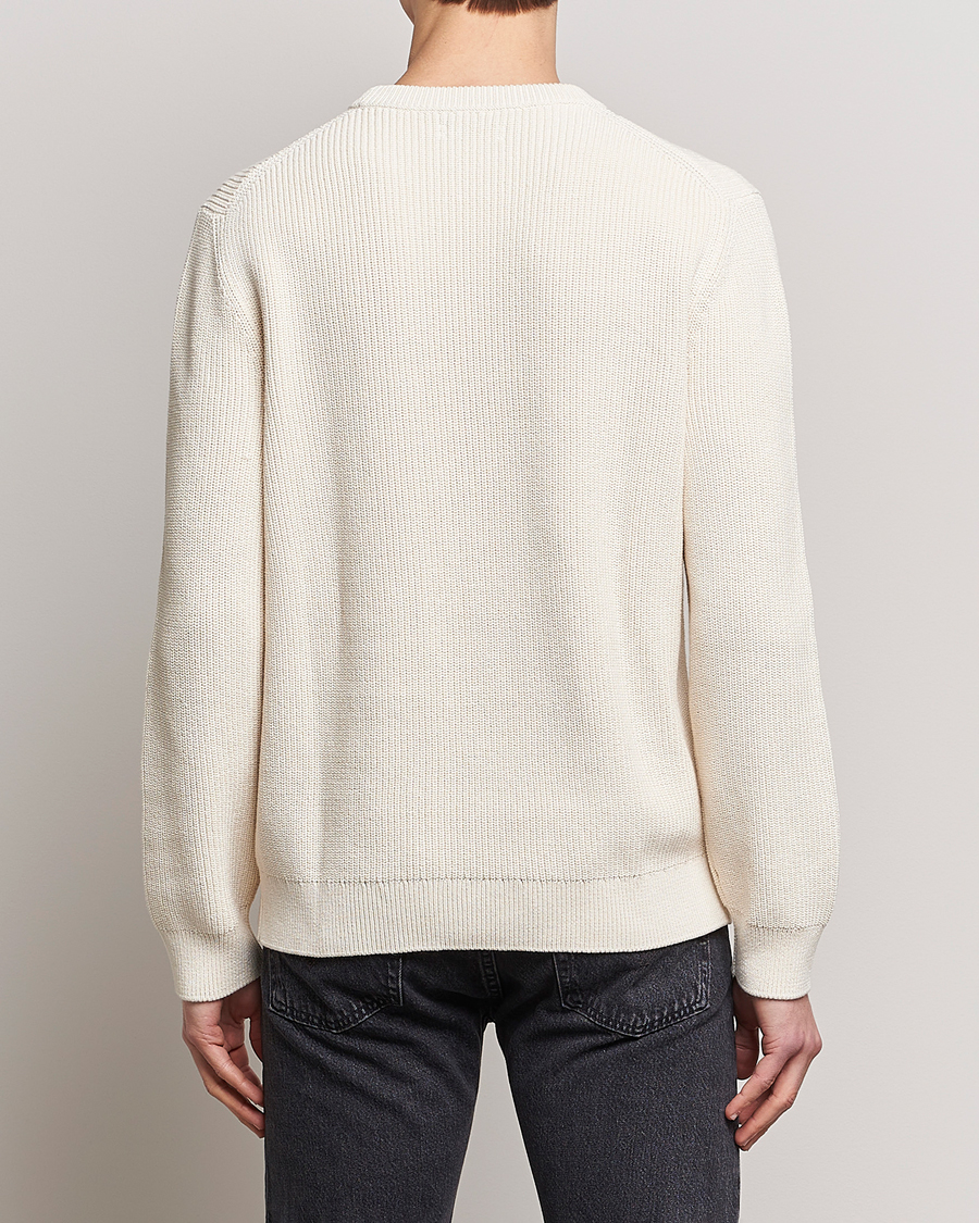 Homme | Pulls Et Tricots | Nudie Jeans | August Cotton Rib Knitted Sweater Chalk White