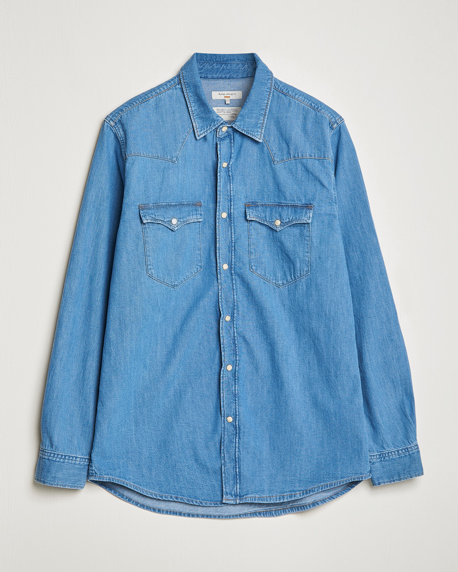 Homme | Chemises | Nudie Jeans | George Denim Shirt Another Kind Of Blue