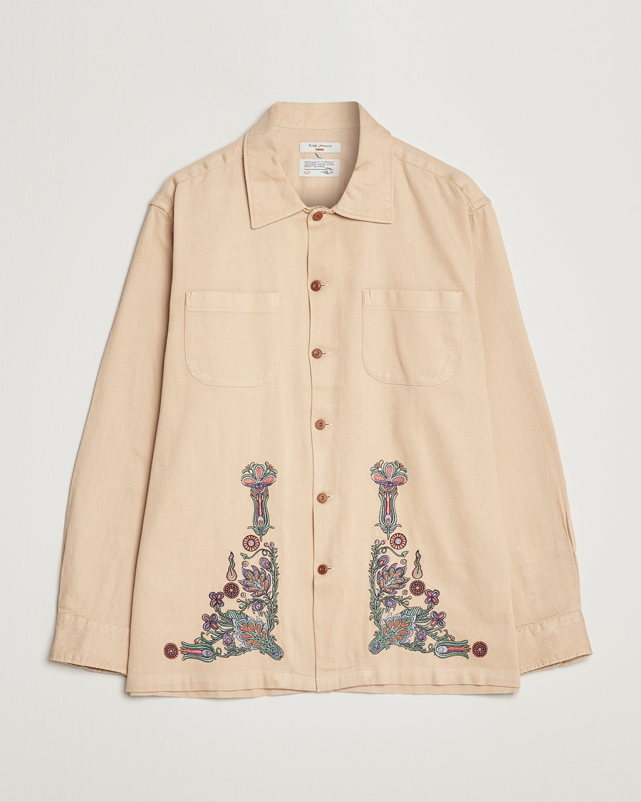 Homme | Chemises | Nudie Jeans | Vincent Floral Overshirt Cream