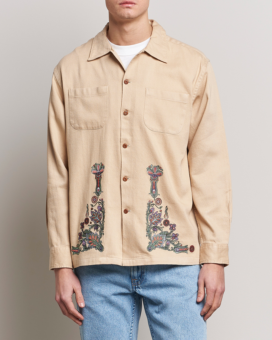 Homme | Chemises | Nudie Jeans | Vincent Floral Overshirt Cream