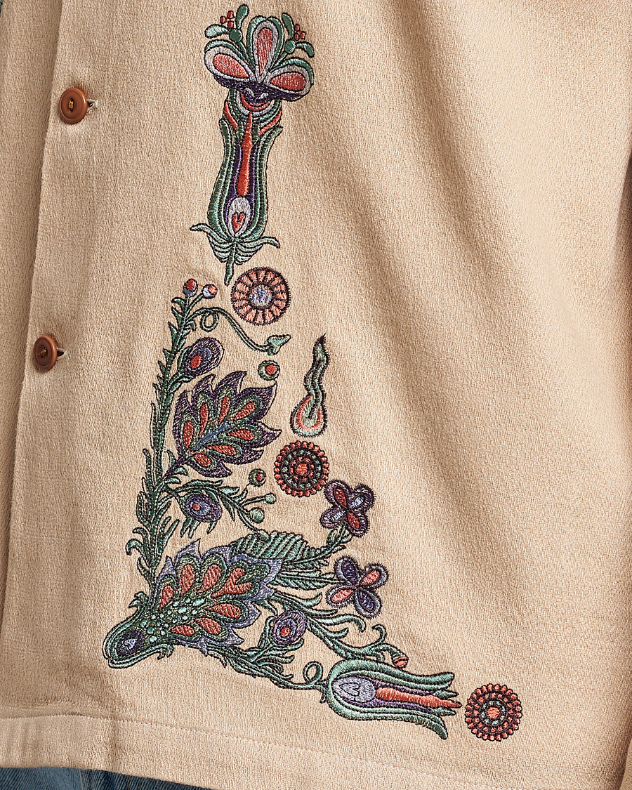 Homme | Chemises | Nudie Jeans | Vincent Floral Overshirt Cream